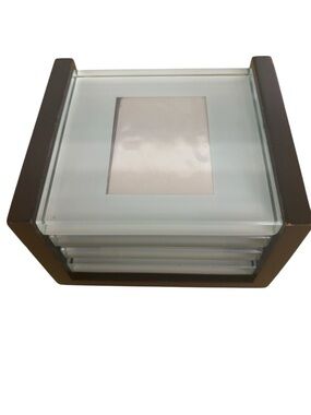 Vintage Crate & Barrel Glass Coaster Set